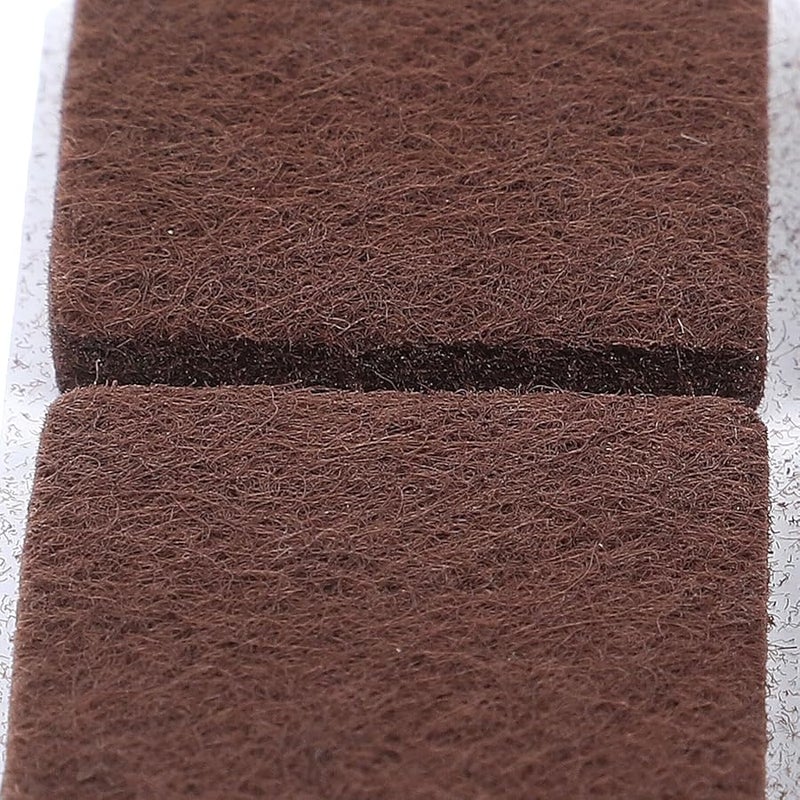 Brown 48 Pcs Non Slip Felt Furniture Pads For Hardwood Floors Chair Leg Protectors - Image 3